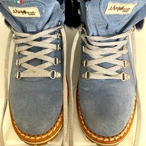 Camelia fur trimmed suede apres-ski boots